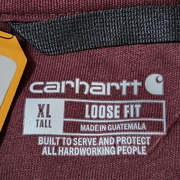 Carhartt Men’s Logo Sleeve Hoodie – XL Tall, Port Color, NWT - Picture 8 of 8